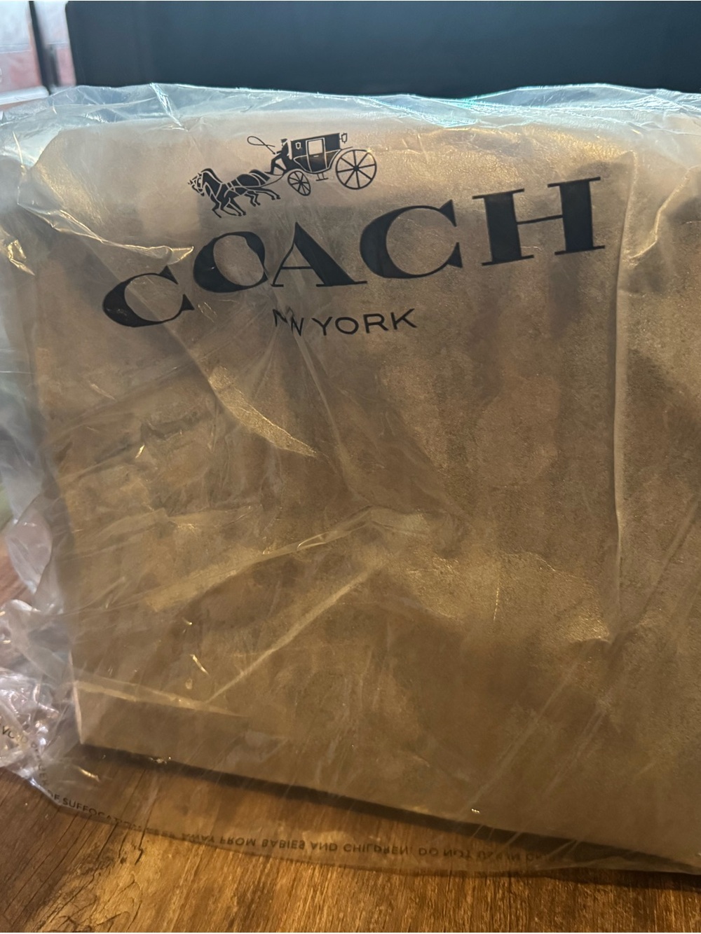 Coach Leopard-Print City Tote Bag - Tan & Black - Picture 5 of 5